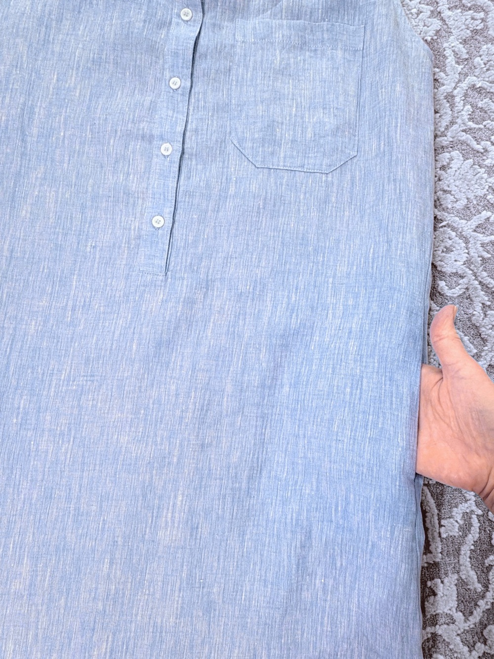 Harshman Durrant Linen Popover Shirt Dress - Picture 8 of 14